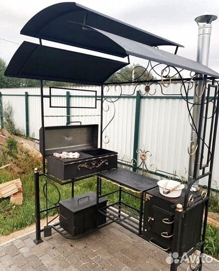 Беседка с мангалом