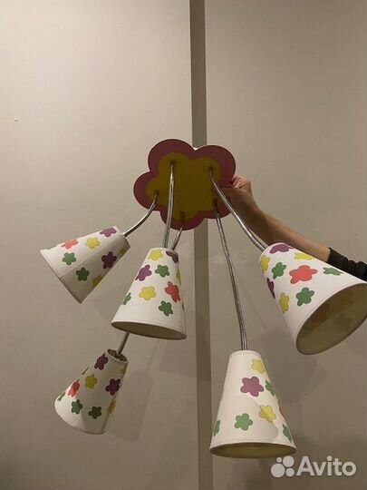 Комплект люстра и бра