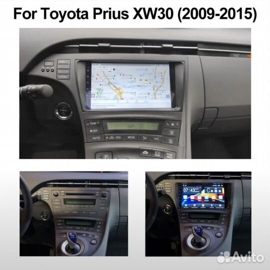 Магнитола 2 din android 9 дюймов toyota prius 20