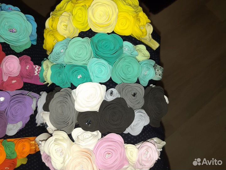 Шикарные ободочки повязочки на резиночках для дево