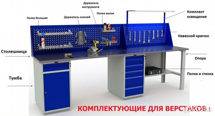 Верстак - длиной 1 м. 20 см., новый, с гарантией