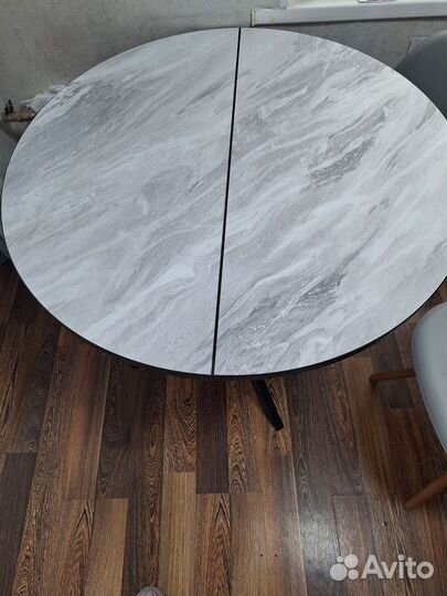 Кухонный круглый раздвижной стол 90 на 90