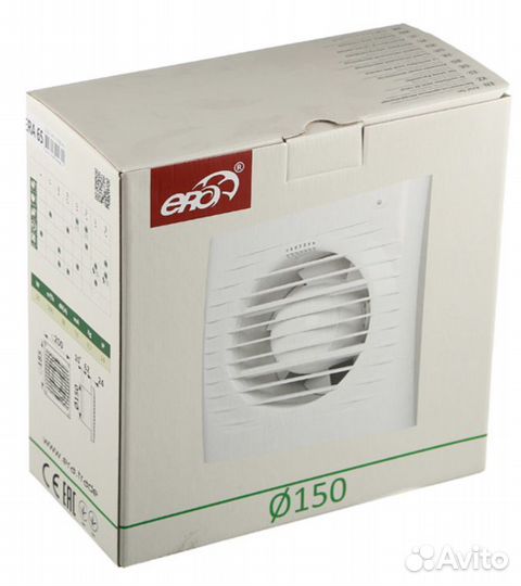 ERA 6S HT вентилятор накладной с датчиком влажност