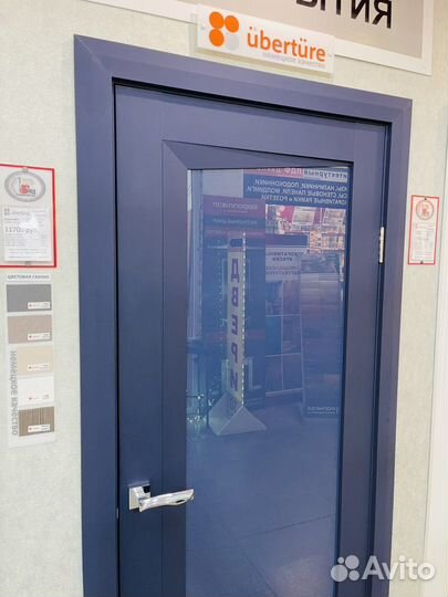 Дверь новая стеклянная