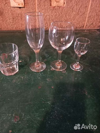 Посуда, рюмки, фужеры,стаканы