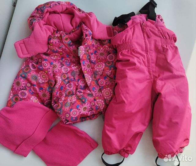 Полукомбинезон и куртка для девочки 74-80 бу