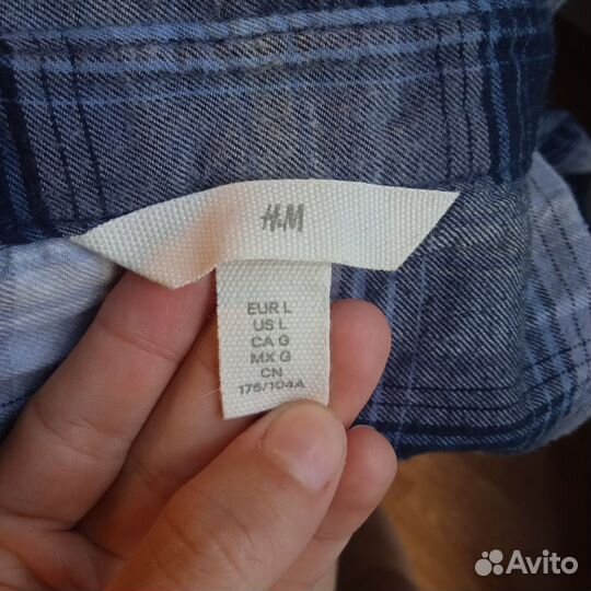 H&M рубашка M мужская