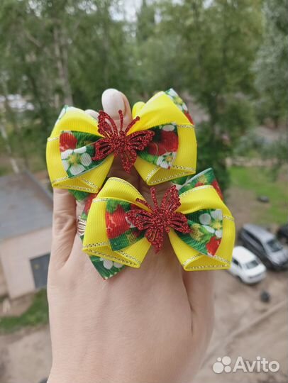 Бантики ручной работы, резинки