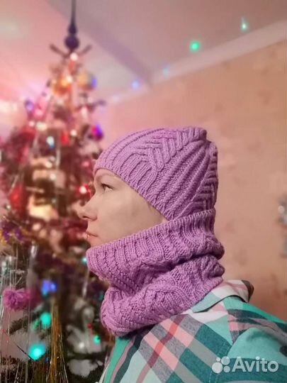 Шапка и снуд ручная работа