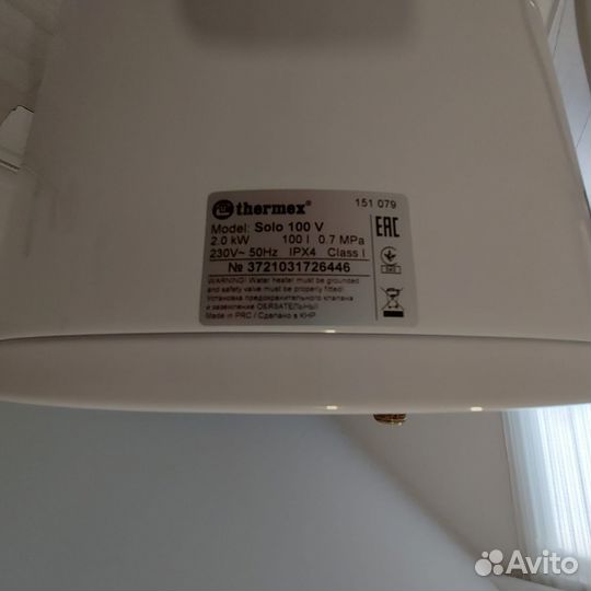 Водонагреватель накопительный Thermex solo 100 v
