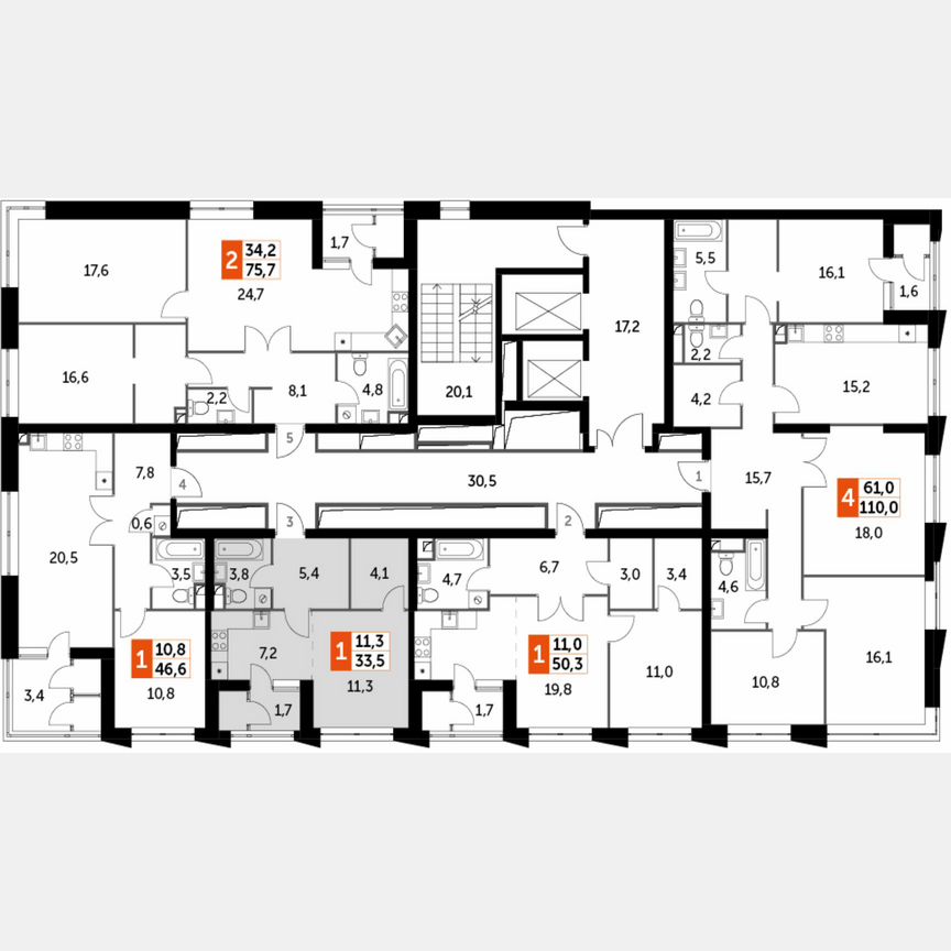 Квартира-студия, 33,5 м², 4/30 эт.