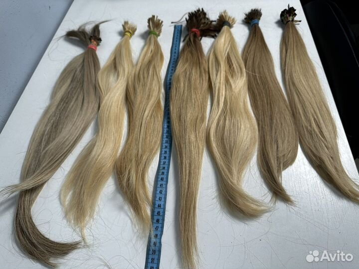 Волосы для наращивания блонд бу