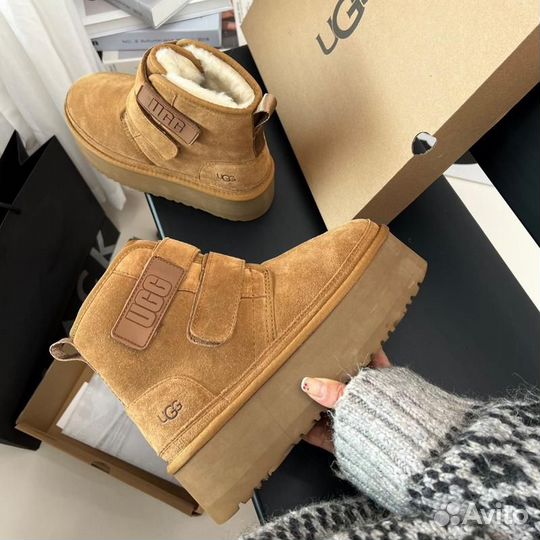 UGG угги Neumel Platform Beige (Арт.4547)