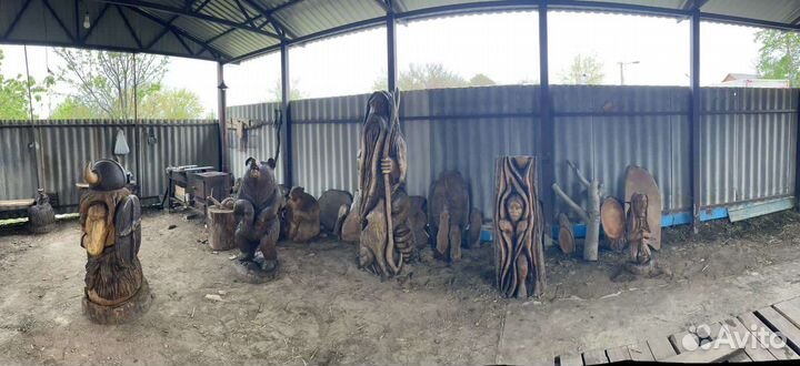 Фигуры садовые из дерева