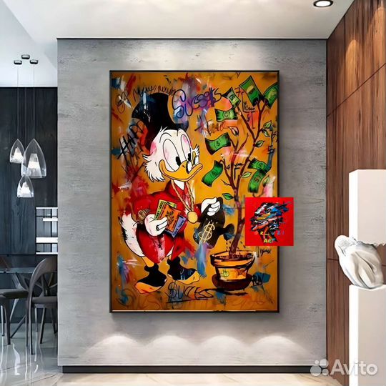 Современная картина Скрудж Макдак мульт популярная