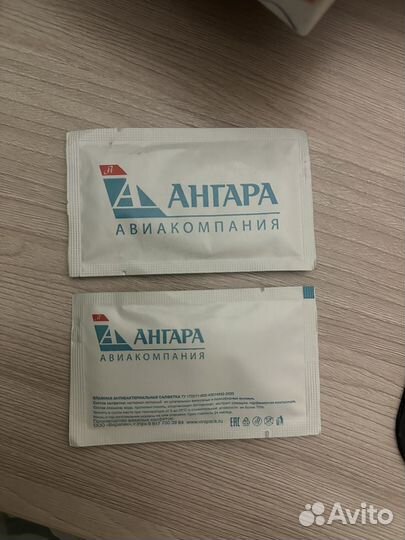 Влажная салфетка авиакомпания Ангара
