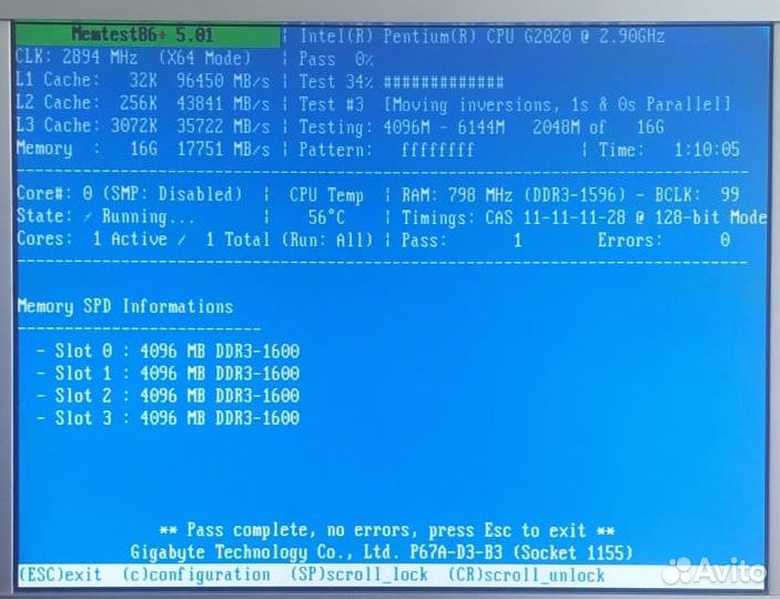 4 планки по 4 гб DDR3 1600 мгц