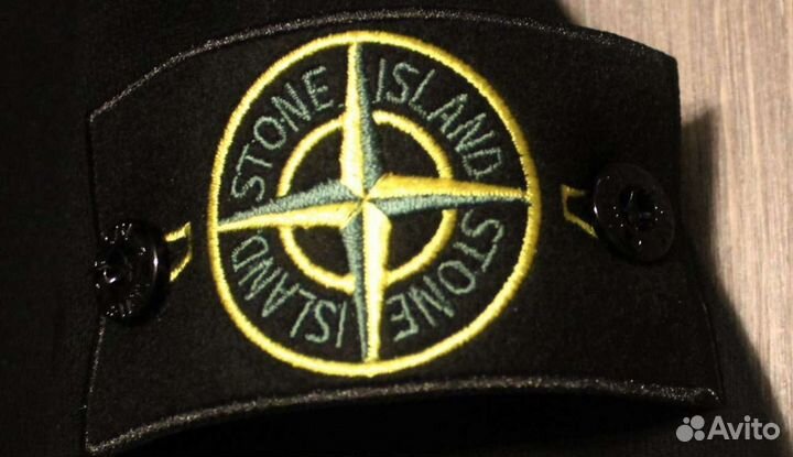 Оверсайз Свитшот с патчем Stone Island Черный