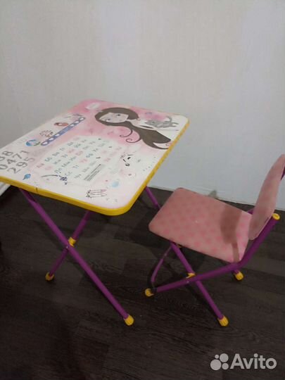 Детский столик и стульчик складной