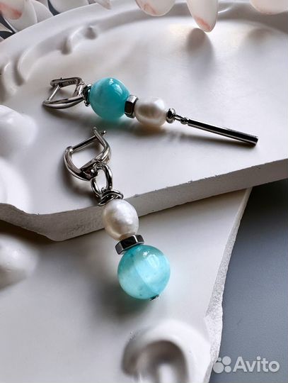 Серьги из натуральных камней