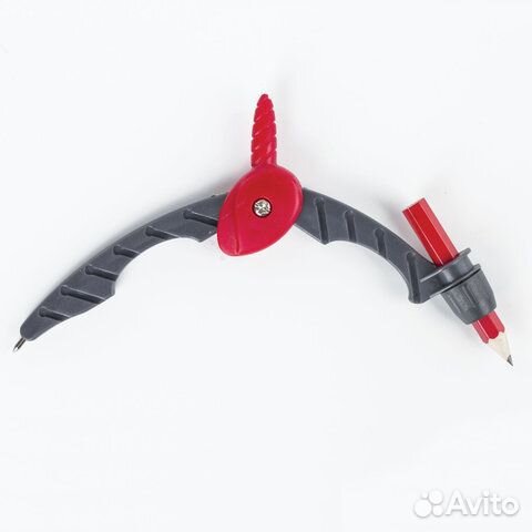 Циркуль пифагор пластиковый с карандашом, 120 мм