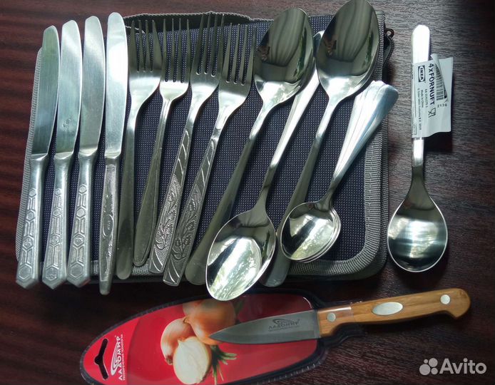 Вилки, ложки, ножи новые IKEA бу СССР набор