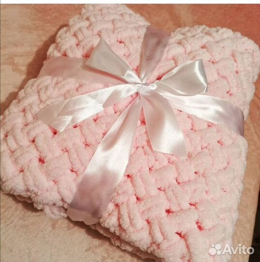 Плед детский вязаный ручная работа