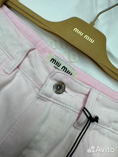 Джинсовые шорты miu miu