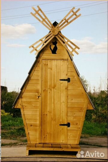 Дачный туалет с декором и установкой WTQ