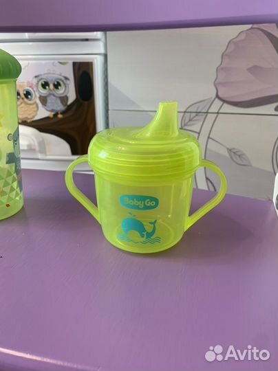 Поильник с крышкой зеленый Fisher Price