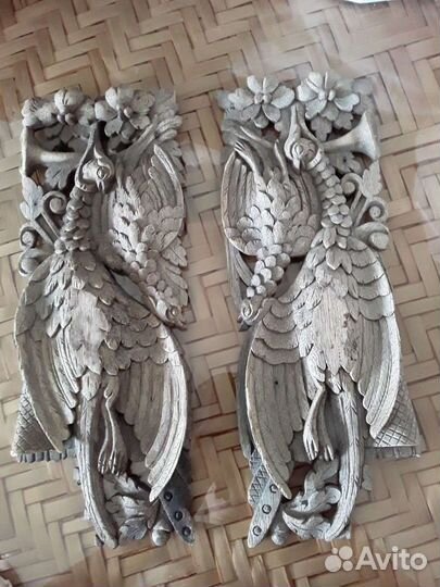 Старинные деревянные накладки из дуба