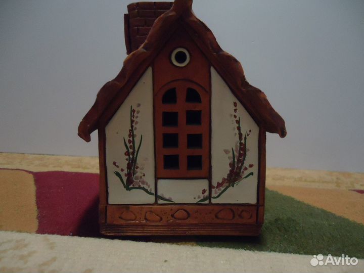 Подсвечник домик керамика Финляндия
