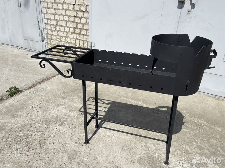 Мангал с печкой для казана 3 мм