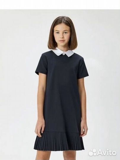 Платье школьное синее