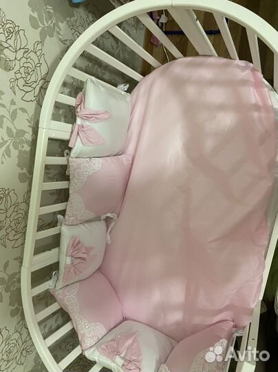 Кроватка овальная трансформер