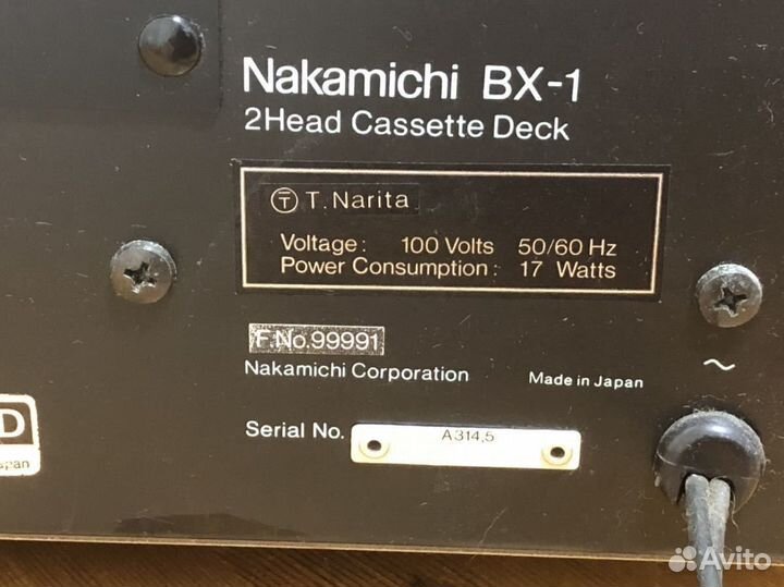 Кассетная дека Nakamichi BX-1