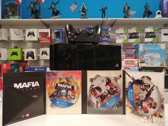 Sony PS4 FaT + трилогия Mafia (гарантия, магазин)