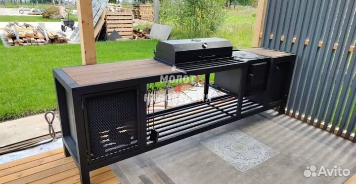 Мангал в стиле лофт