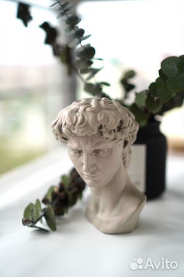 Подставка ваза из гипса Давид