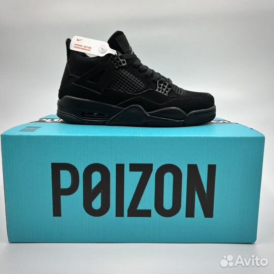 Кроссовки Nike air Jordan 4 retro Black cat