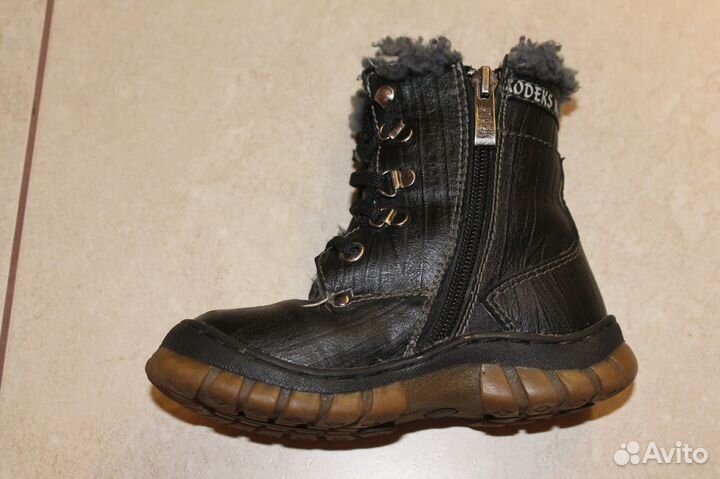 Ботинки детские для мальчика на меху 25 размер