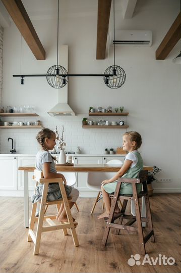 Детский растущий стул деревянный