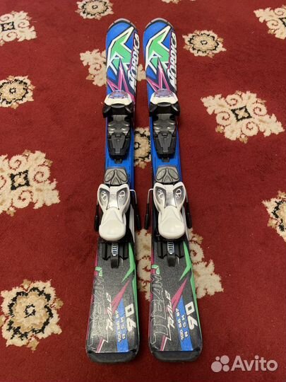 Детские горные лыжи 90 + горнолыжные ботинки