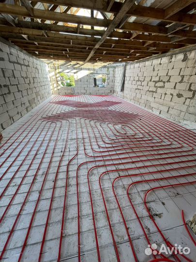 Водяной теплый пол под ключ сантехника отопление