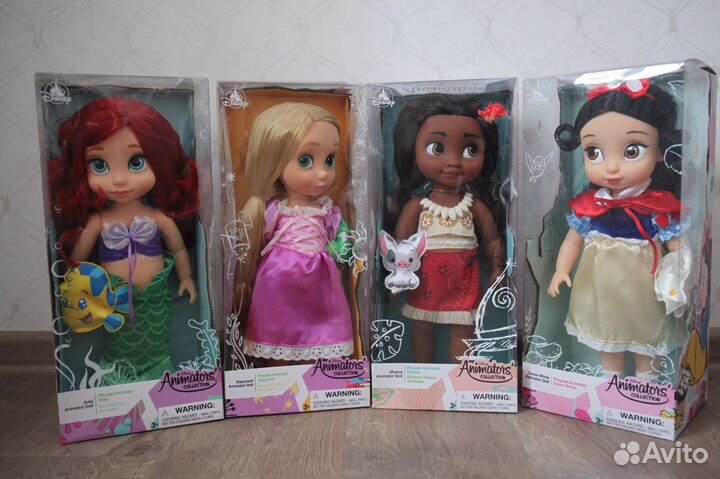 40см аниматор Моана, Ариэль, Покахонтас, Рапунцель