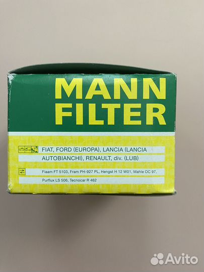 Масляный фильтр mann filter w914/2