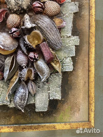 Панно коллаж в технике терра