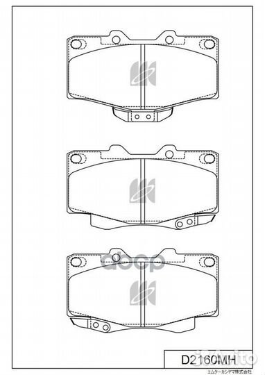 Колодки тормозные toyota hilux surf KDN185 '95