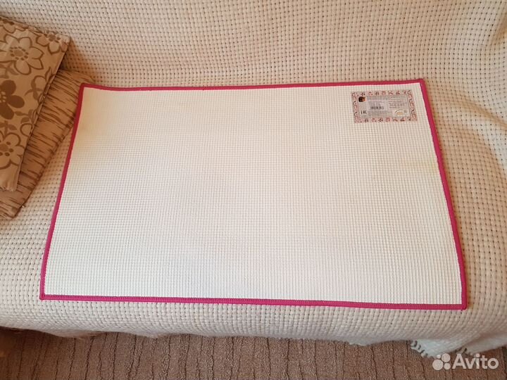 Коврик для ванной розовый голубой