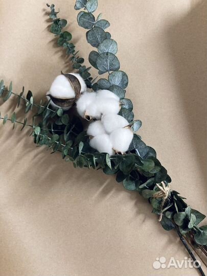 Букетики из сухоцветов с ароматным эвкалиптом